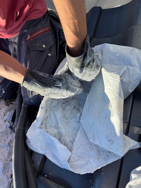 市川三郷町　棟瓦積み直し